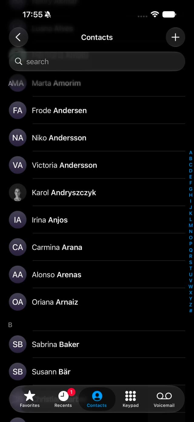 Swipe select contact frame 4