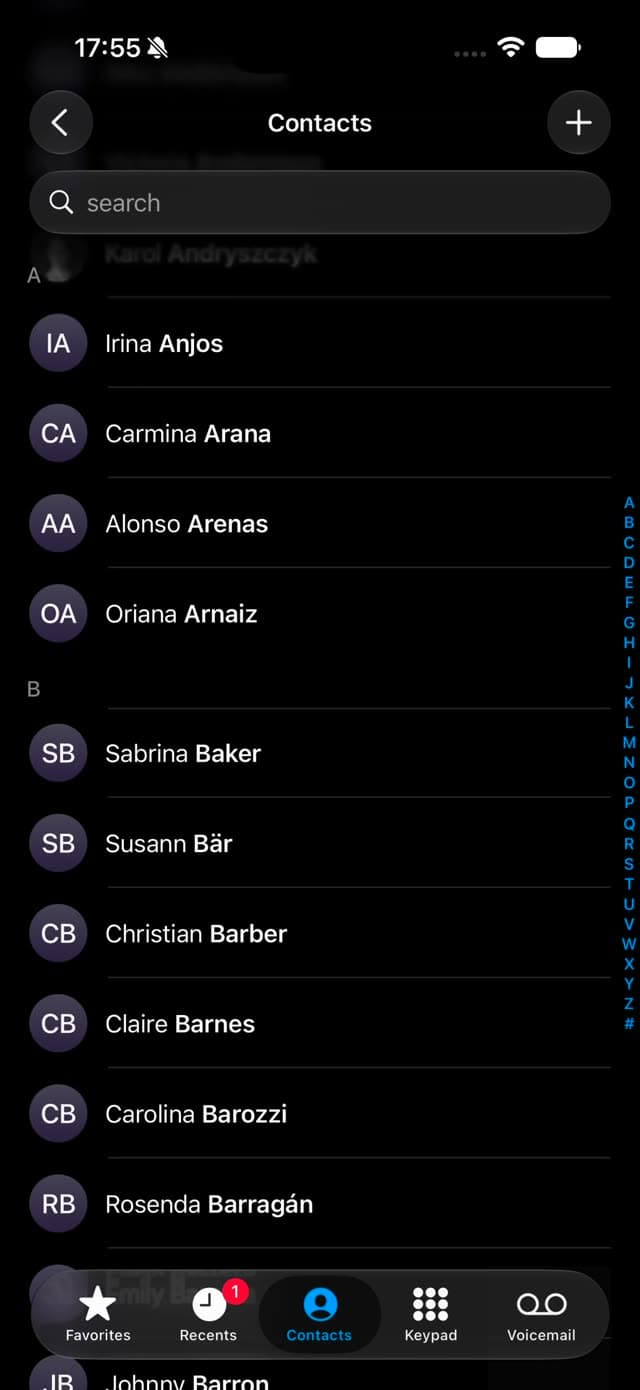 Swipe select contact frame 6