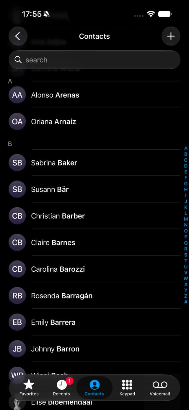 Swipe select contact frame 8