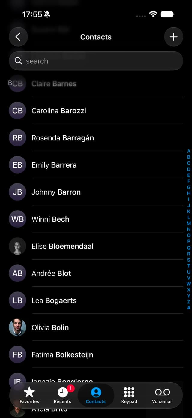 Swipe select contact frame 31