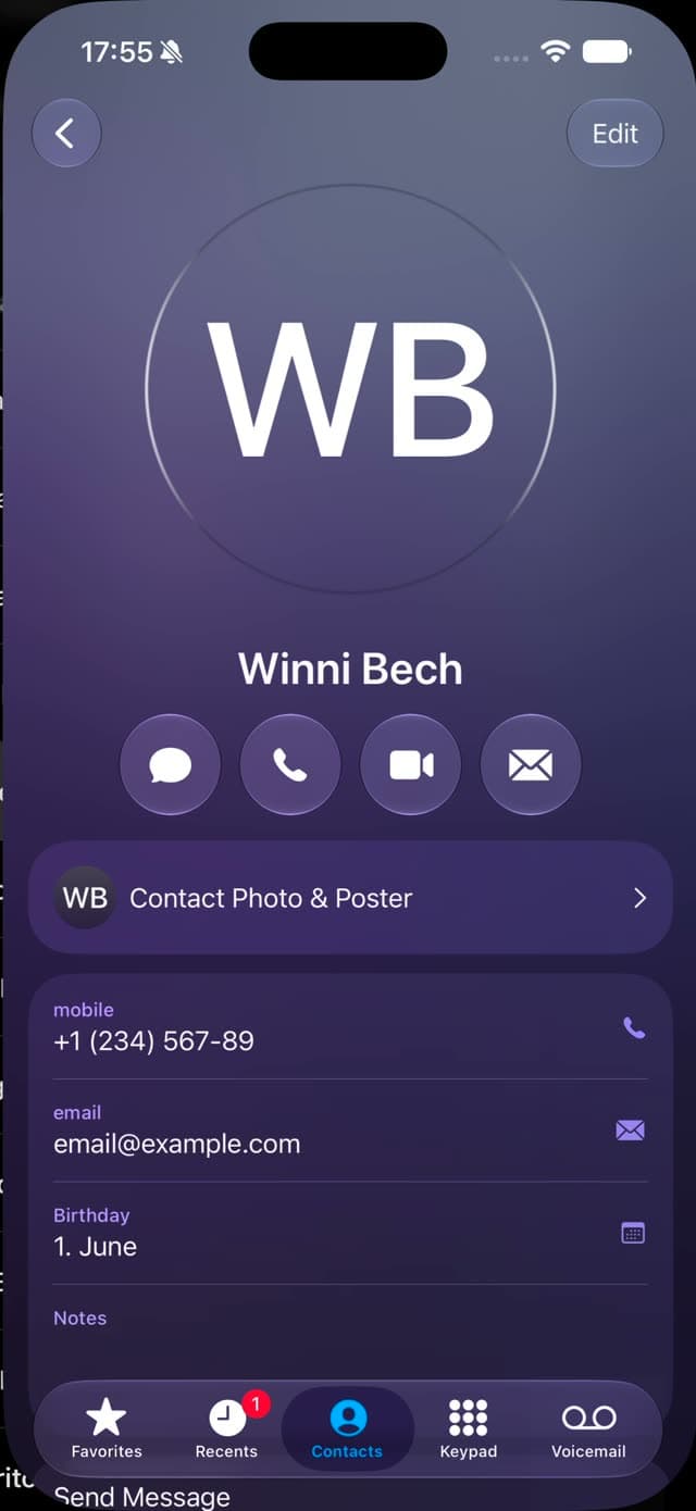 Swipe select contact frame 53