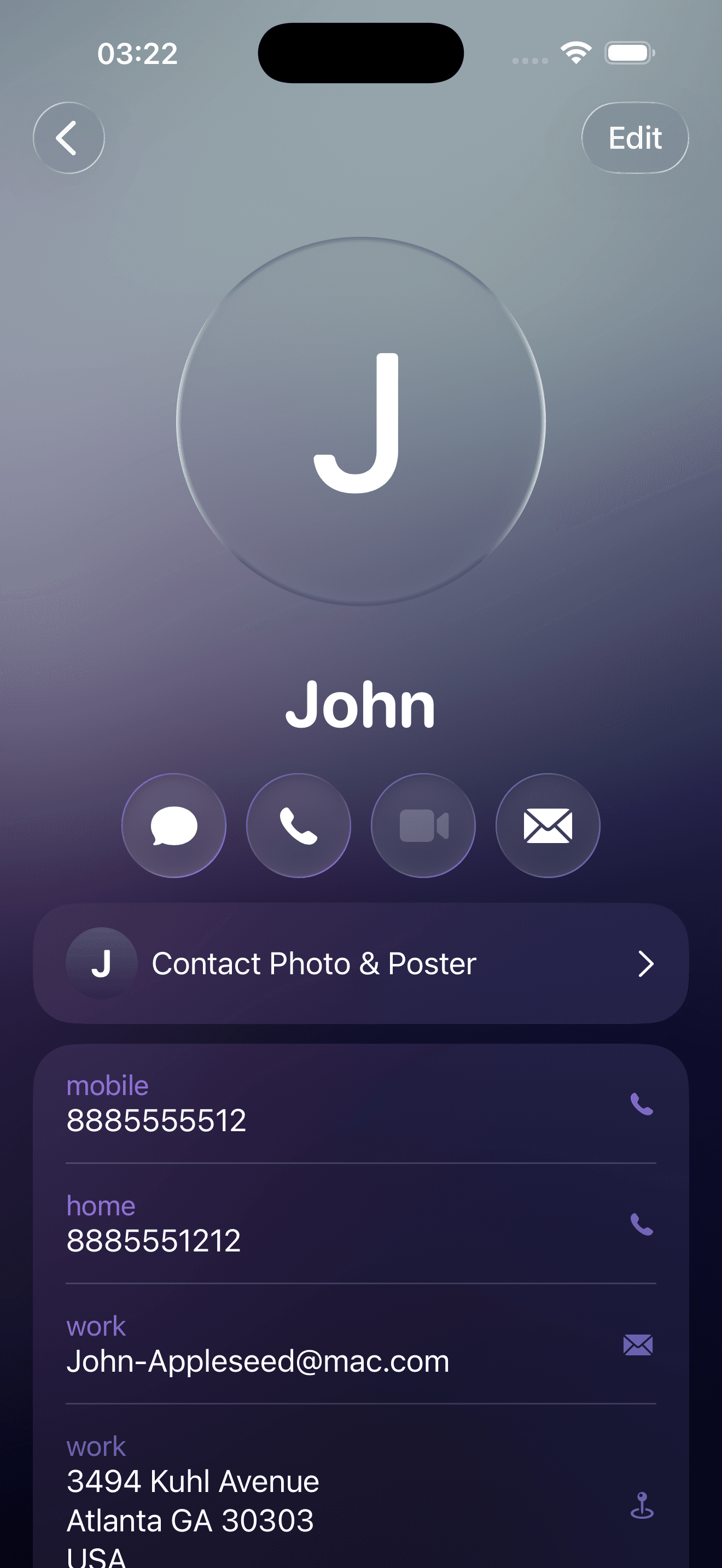 iPhone Screen Content